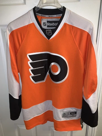 PHILADELPHIA FLYERS REEBOK NHL HOCKEY JERSEY STITCHED SEWN MEN’S MEDIUM M Cover