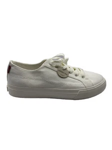 LEVIS Deacon scarpe da ginnastica stringate bianche da donna taglia UK 7 EUR 40 US 8 - Foto 1 di 12