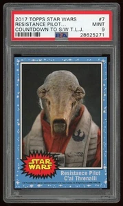 2017 Topps Countdown to Star Wars The Last Jedi #07 Resistance Pilot PSA 9 - Picture 1 of 2