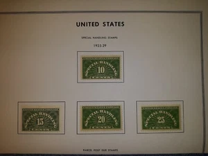 Four Mint Special Handling Stamps 1925- 1929 Hinged. - Picture 1 of 5