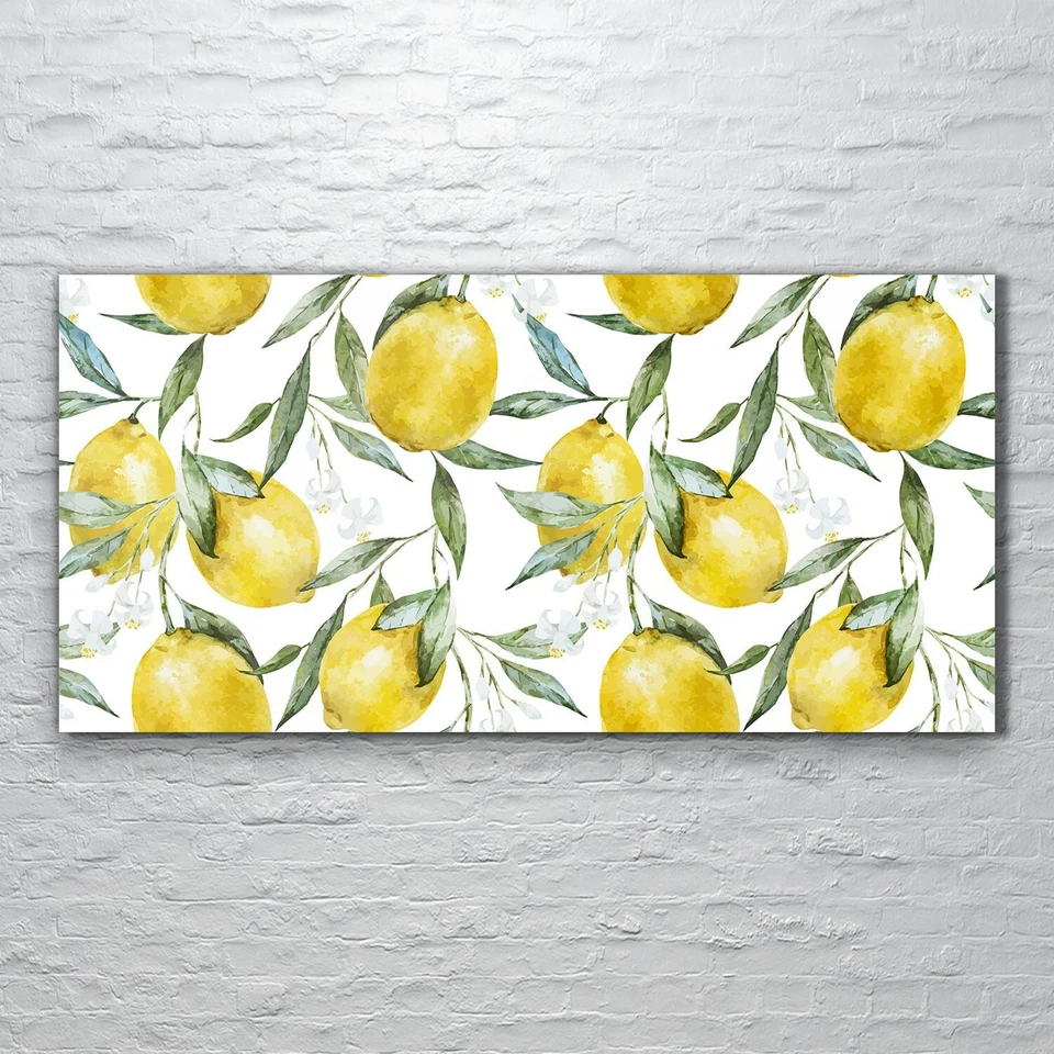 Glasbilder Wandbild Druck auf Glas 120x60 Foto Bild für die Küche Zitrone Frücht - Bild 1 von 4