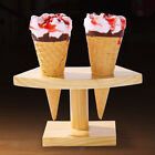 Wooden Sushi Hand Roll Temaki Ice Cream Cone Holder Tray Display Stand
