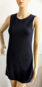 HOBBS 100% Wool Black Mini Sleeveless Fall Winter Dress Size UK 8 - Picture 1 of 8