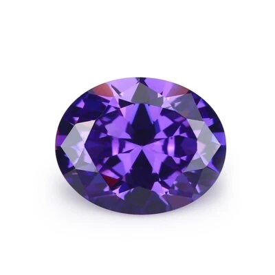 Large Purple AAAAA 13x18mm 19.38CT Oval Faceted Shape Diamond VVS Loose Gems - Image 1 of 4