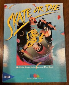 Vintage 1987 Skate or Die - Electronic Arts - IBM PC 5.25” Floppy Discs w/ Box