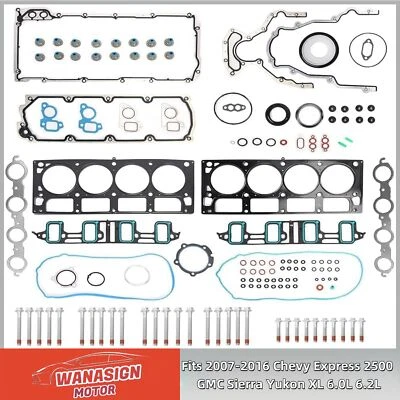 Head Gasket Set FOR 07-11 Chevy Express 2500 3500 GMC Sierra Yukon XL 6.0L 6.2L - Image 1 of 4