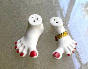 Vintage nackte Füße Hillbilly Zehen Keramik Salz & Pfefferstreuer Nashville Japan - Bild 1 von 7