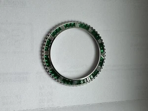 Custom Emerald Green Watch Bezel For Rolex Submariner GMT Mater II 116610 116710 - Picture 1 of 3