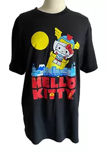 Hello Kitty Transformer Robot Black T- shirt Size L NWOT - Picture 1 of 3