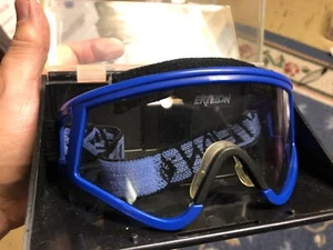NOS BLUE EKTELON ARGOS WINTER SKI SKIING GOGGLES IN HARD CASE - Picture 1 of 6