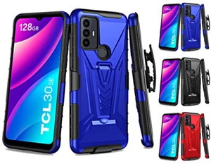 for TCL 30 SE 305/ Alcatel 1V 2021 Case Transform Armor Holster Cover+PryTool - Picture 1 of 5