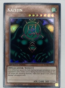 Kazejin (Secret Rare) SGX2-END08 Speed Duel GX: Midterm Paradox 1st Edition - Foto 1 di 2