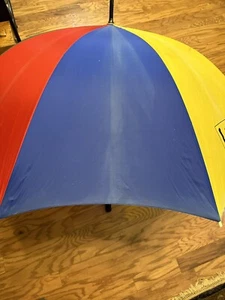 Vintage Used Lee Jeans Dome Umbrella Rainbow - Picture 1 of 15