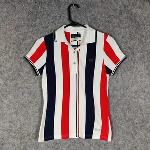 Fred Perry Polo Shirt Womens Size UK 8 Striped Southsea Deckchairs 60s Mod - Picture 1 of 11