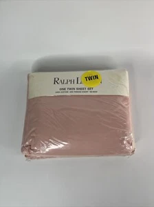 Ralph Lauren Vintage Premium Twin Set Pink Classic Sea Shell Cotton Type 200 New - Picture 1 of 6