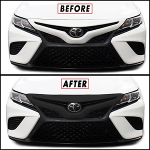 Blackout Vinyl Overlay for 2018-21 Toyota Camry SE XSE Front Bumper Grille - Picture 1 of 3