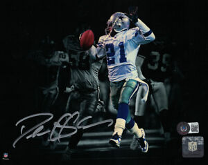 Deion Sanders Autographed/Signed Dallas Cowboys 8x10 Photo Beckett 35847