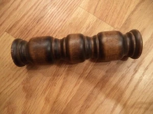 Vástago de columna de lámpara vintage de madera tallada de 7"" de los años 60 - suministro artesanal de 1,75"" de diámetro - Imagen 1 de 5