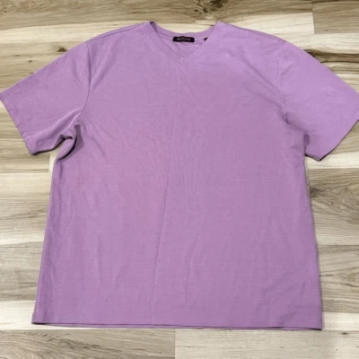 Brandini Purple Ribbed V Neck Tee Shirt Men’s XXL - Image 1 of 3