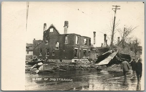 COLUMBUS OH 1913 FLOOD WEST OF 3rd STR. BRIDGE ANTIQUE REAL PHOTO POSTCARD RPPC - Picture 1 of 2