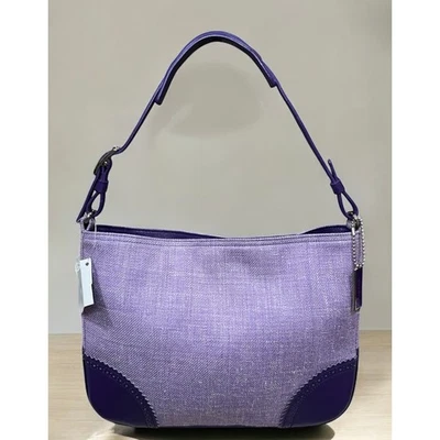 NWT Vintage Coach 8146 Girlie Herringbone Perforated Hobo Bag - Image 1 of 4