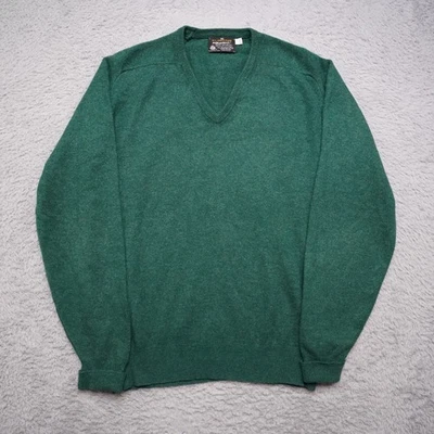 Vintage V-Neck Wool Sweater Mens XLT Long Green Puritan Aquaknit USA Made EUC - Image 1 of 4