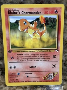 Blaine's Charmander 60/132 Gym Challenge Pokemon Card 1st Edition - Picture 1 of 2