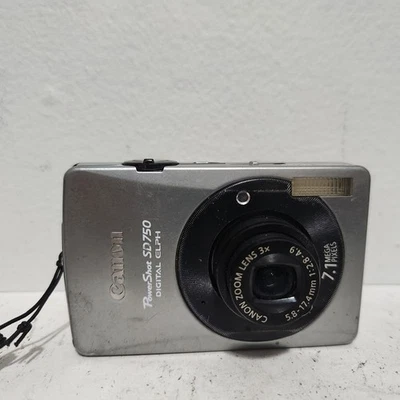 Canon PowerShot SD750 Digital ELPH 7.1MP Digital Camera FOR PARTS READ - Image 1 of 4
