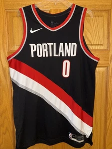 nike portland Trail Blazers Damian Lillard Authentic Jersey Sz 48 L Nba Mens - Picture 1 of 9
