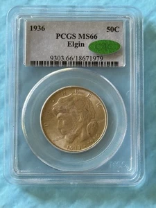 1936 Elgin Commemorative Half Dollar PCGS MS66 CAC - Picture 1 of 2