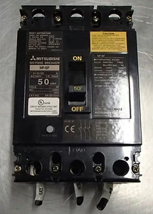 Mitsubishi NF-SF3050 3 pole 50 amp Circuit Breaker Nice Used Cut Out - Picture 1 of 7