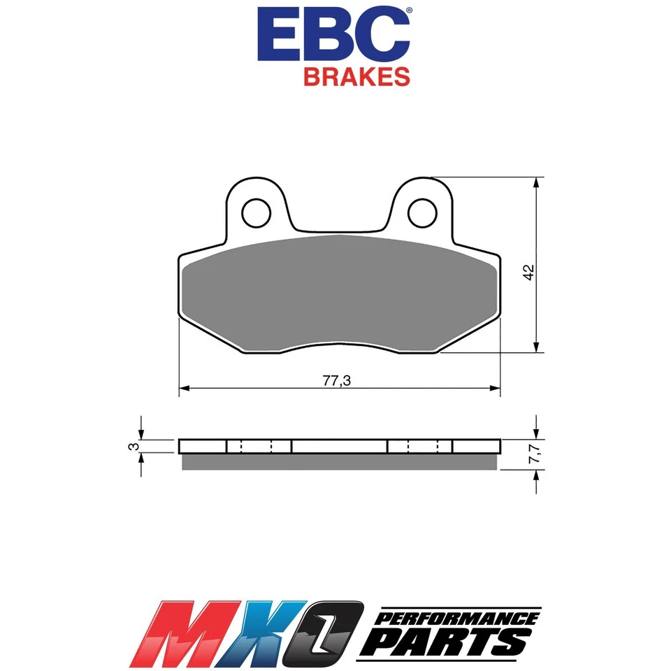 Задние тормозные колодки EBC Hyosung GT650R 2003-2013 FA086/2 - Изображение 1 из 1