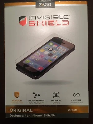 Zagg Invisibile Shield Original - Iphone 5 5s 5c Screen Protector Protection NEW - Image 1 of 2
