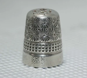 ANTIQUE DORCAS THIMBLE by CHARLES HORNER No.6 af - Picture 1 of 9