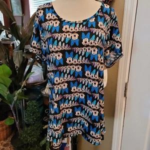 Neu Irma Minnie Mouse Top Popover blau schwarz Disney Disneyland Gr. XL klassisch T - Bild 1 von 6