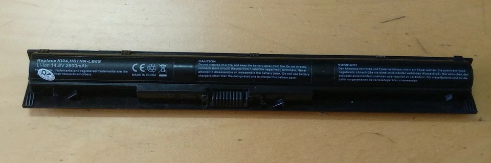 Old used HP Pavillion laptop battery KI04 KI04 Li-ion 14.8v 2600mAH  - Image 1 of 4