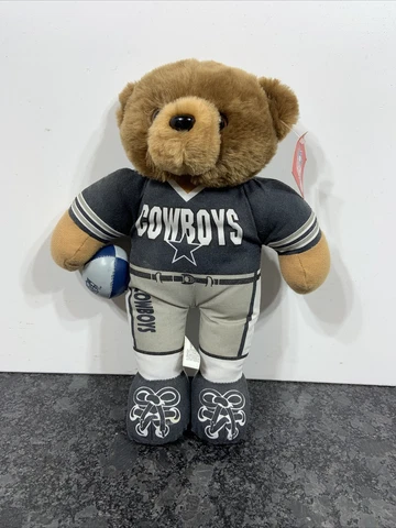 Vintage 2000 Good Stuff NFL Dallas Cowboys 12" Plush Bear Holding A Football NWT Cover