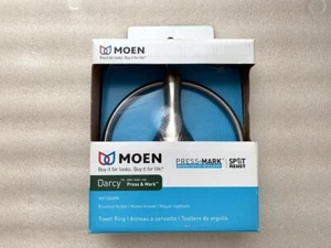 MOEN Darcy Towel Ring with Press and Mark in Brushed Nickel. - Picture 1 of 6