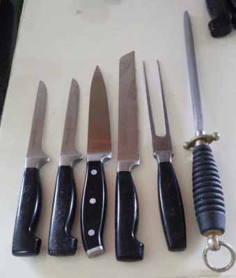 Lote de 6 peças Zwilling J. Garfo A. Henckels, aço, 2 facas de desossa... TODAS ALEMÃS - Imagem 1 de 4