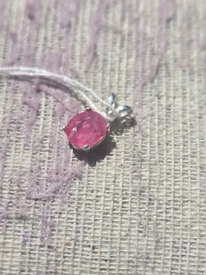 Sterling Silver Pink Spinel Pendant - Image 1 of 2