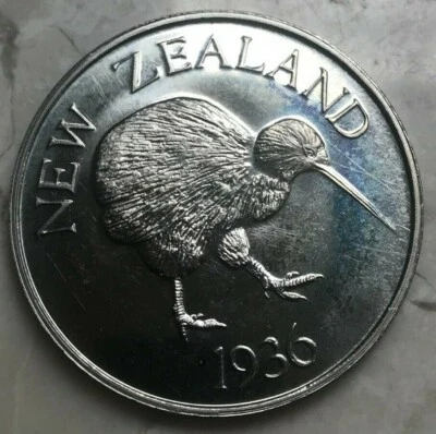 "1936" New Zealand Edward VIII Medal Fantasy Crown Copper Nickel - X# 3a - Image 1 of 2