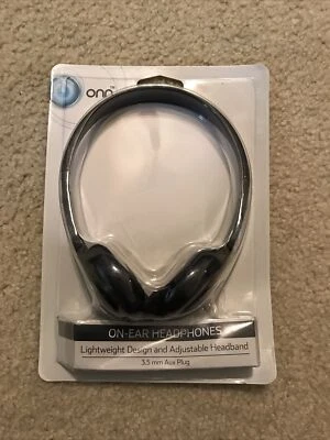Onn on ear headphones - 3.5 mm aux plug - NEW - Image 1 of 2