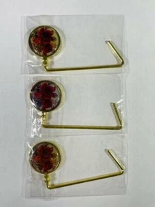 Purse Hand Bag Hook Roses New 4" Long Felt Backing Lot of 3 Free Shipping - Picture 1 of 3