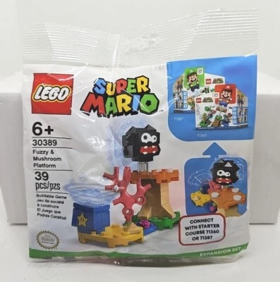 LEGO Super Mario Fuzzy & Mushroom Platform Expansion Set 30389 - FREE SHIPPING  - Image 1 of 2