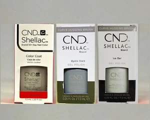 CND Nail Polish- Shellac 3pcs- Cityscape , Ice Bar & Mystic Slate ( 7.3 ML ) - Picture 1 of 2