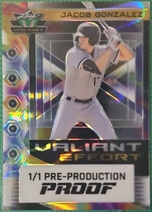 Jacob Gonzalez 1/1 2024 Leaf Metal Baseball Pre Production Proof Holo White Sox - Picture 1 of 2