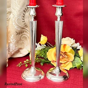 Bolas de Plata Esterlina Altas Grabadas con Tazas de Velas de Esterlina WEB Plata ~ - Imagen 1 de 12