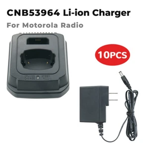 10X CNB53964 Battery Rapid Charger Base for Motorola DTR620 DTR650 Two Way Radio - Afbeelding 1 van 12