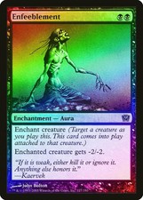 Enfeeblement FOIL 9th Edition NM Black Common MAGIC GATHERING CARD ABUGames