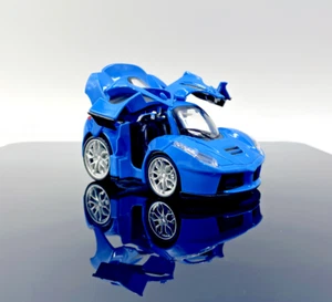 Mini Q SuperCar Ferrari Style Mini Car Metal Die-cast Cars Model Toy Gift (Blue) - Picture 1 of 5